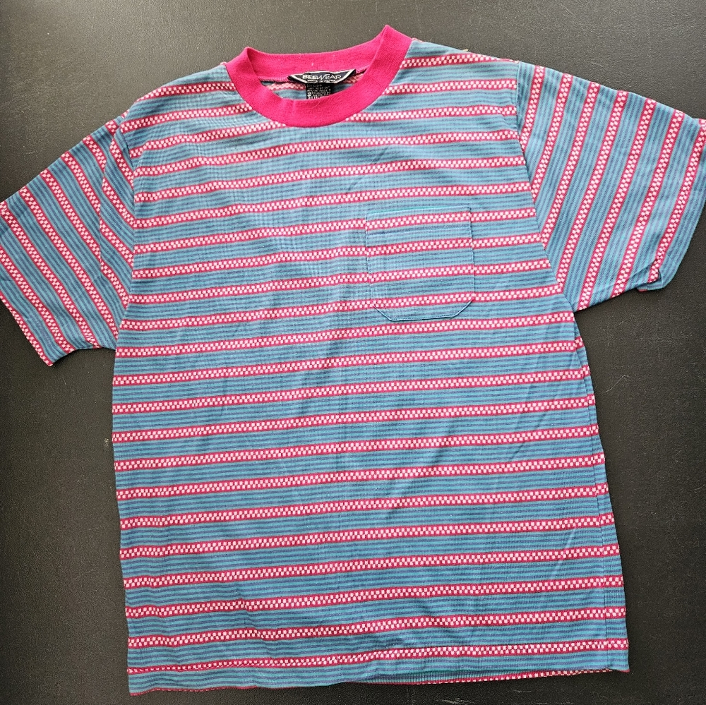 Vintage - 70's "BEEWEAR" Striped Play Top - NWOT - Made in Korea